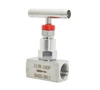 RAMBEX 1 Pcs 1/4" 3/8" 1/2" 3/4" 1" Femelle Haute Pression en Acier Inoxydable 304 Vanne À Pointeau D'arrêt J13-320P Contrôle De Débit De Grue(3/4")