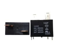 1 PCS 102F relais 12VDC DC24V 20A 4 pieds normalement ouvert petit relais de chauffe-eau de climatiseur