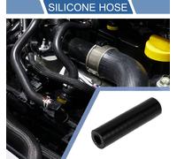1 Pcs 10Mm 0.39" Di 76Mm 2.99" Longueur 0 Degré Tuyau En Silicone Noir Pour Voiture Tuyau De Liquide De refroidissements Universel.
