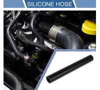 1 Pcs 16Mm 0.63" Di 200Mm 7.87" Longueur 0 Degré Tuyau En Silicone Noir Pour Voiture Tuyau De Liquide De refroidissements Universel.