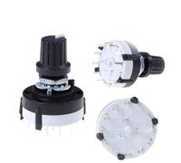 1 pcs 3P4T Single Deck Rotary Switch Band Selector 3 Pole 4 Position Avec Bouton En Céramique Noire