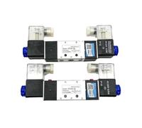 1 pcs 4V220-08 4V320-10 4V420-15 Solenoid Valve 2 Position 5 Port Pneumatic Air Valves DC12V DC24V AC110V AC220V Double Coil(4V220-08 PC6-02,DC12V)
