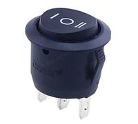 1 pcs 5 pcs 10 pcs Rouge Noir Blanc ON/OFF Interrupteur à bascule rond 6 A/250 V CA 10 A 125 V AC Interrupteur à bouton-poussoir en plastique 2 broches 3 broches KCD1(ON-OFF-ON Noir 3PIN,10PCS)