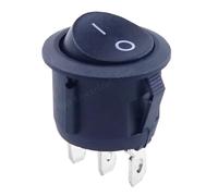 1 pcs 5 pcs 10 pcs Rouge Noir Blanc ON/OFF Interrupteur à bascule rond 6 A/250 V CA 10 A 125 V AC Interrupteur à bouton-poussoir en plastique 2 broches 3 broches KCD1(ON-OFF Noir 3PIN,10PCS)