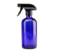 1 PCS 500 ML 17OZ Vide Rechargeable Bleu Verre Fine Mist Spray Bouteille avec Pistolet Noir Tête De Spray Huile Essentielle Aromathérapie Distribution Pot Pot Cosmétique Articles Nettoyage Conteneur