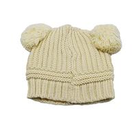 1 PCS Belle Double Ball Design Bébé Chapeau Chaud Cap Tricot Doux Crochet Chapeau Chapeaux Fournitures D'hiver pour Garçons/s En Plein Air Beige Créatif et UtileDurabilité