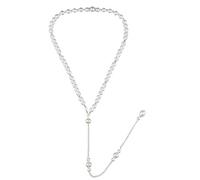 1 Pcs Blanc Élégant Perle de Toile De Fond Collier Sexy Tassel Pendentif Retour Chaîne Body Decoration Chaîne pour Femmes Filles Dos Nu Hors-épaule Dressing