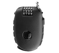 1 Pcs Câble Antivol Rétractable à Combinaison à 4 Chiffres,Antivol à câble 130cm,Antivol Casque Moto,Antivol Selle Velo,Avec Code Chiffré,pour Sécuriser Les Bagages,Les Skis,Les Casques(Noir)