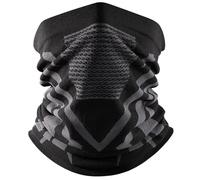 1 Pcs Cache Cou Sport Respirant,Demi-Masque Anti-Froid,Masque Tour de Cou Moto,Protection Du Visage En Polaire d'Hiver,Prolongé Couvre-Visage Coupe-Vent,pour Ski,Snowboard,Randonnée,Vélo(Noir+Gris)