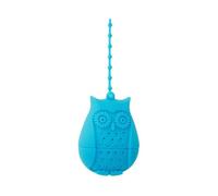 1 pcs Cute Owl Tea Strainer Silicone Loose Tea Strainer Herbal Filter Diffuser(Blue)