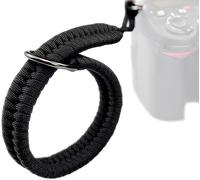 1 Pcs Dragonne pour appareil photo paracorde tressée pour appareil photo accessoires à détachement rapide pour les photographes Noir