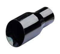 1 Pcs Embout Queue D'échappement Pour La Décoration Tuyau Buse Silencieux Voiture Modifier Chrome Noir Pot D'échappement(Inlet51 outlet76mm)