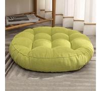 1 PCS Futon Coussin De Sol pour S'asseoir Coussin De Chaise De Quenouilles Rond Épais Tatami Matelas (Color : Green, Size : 55x55cm)