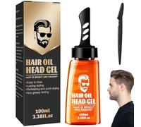 1 Pcs Hair Oil Head Gel East Moon Hair Gel Cheveux Cire Cheveux Homme Gel De Cire Capillaire 2 En 1 Avec Peigne Style Flexible Longue Durée Rafraîchissant Et Séchage Rapide Facile À Nettoyer