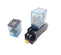 1 PCS, HH52P, MY2NJ, DPDT, relais intermédiaire électromagnétique général à bobine miniature avec base de prise LED AC 110/220 V, 12/24 V(Has socket,AC12V)