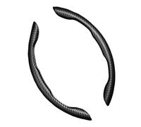 1 Pcs Housse Volant en Daim pour F&ord pour Focus Mk2 pour Fiesta pour Kuga pour Mustang(Peau de Carbone - Noir A)