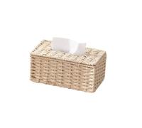 1 Pcs Imitation Rattan Woven Tissue Box Large Capacity Vintage Paper Towel Napkin Holder Dining-Table pour Ameublement Décoration(Beige)