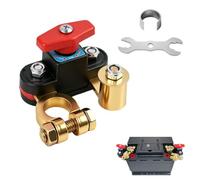 1 Pcs Interrupteur Coupe Circuit Batterie 12V/24V Voiture, Coupe Circuit Batteria en Cuivre, Interrupteur Batteria Voiture et Bateau avec Interrupteur Rotatif Arrêt, Coupleur Séparateur Batterie