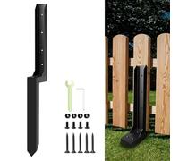1 PCS Kit de Réparation de Poteaux de Clôture épais, Support de Poteau en Acier Robuste pour poteaux de Clôture en Bois inclinés ou cassés 80 * 40 cm - Noir