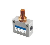1 PCS KLA-10 3/8" Speed Control One-Way Throttle Pneumatic Flow Valve Silver Tone