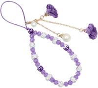 1 Pcs Longe De Téléphone Portable, Anti-Perte De Téléphone Portable Pendentif Chaîne Cristal Violet Accessoires De Décoration De Téléphone Portable Dragonne Bracelet Porte-Clés Lon[Ven8800120]