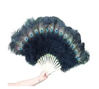 1 pcs/lot Élégant Éventail De Plumes Halloween Fête Célébration Performance Artisanat Accessoires DIY(Black)