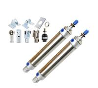 1 pcs MA25 Vérin pneumatique à air 25MM Alésage 25-500mm Course Petit Piston en acier inoxydable Double Action Mini Cylindres(MA25x400-CA-S,Cylinder And Y)