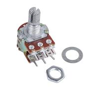 1 Pcs MéTal Argenté B50K 50K Ohm PotentiomèTre Double 6 Broches 3.8X2.8X1.7Cm