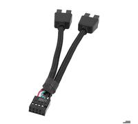 1 Pcs Ordinateur Carte MèRe USB Câble D'Extension 9 Broches 1 à 2 Mâle Y Splitter Audio HD Câble D'Extension pour PC DIY