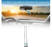 1 Pcs Pendule De Rétroviseur De Voiture En Résine Éléphant Accessoire Décoration Pour Voiture Ornement Suspendu Bleu