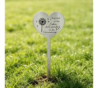1 pcs Plaque Funéraire Personnalisable en Forme de Cœur Décoration Funéraire pour Tombe et Cimetière Ornement Commémoratif Résistant aux Intempéries pour Souvenir Éternel d'un Être Cher Disparu