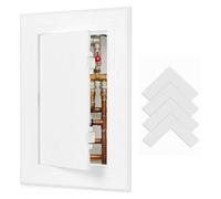 1 Pcs Porte de Panneau d'Accès, 100 x 150 mm Couvercle Porte d'Inspection en Plastique avec Charnières invisibles pour plaques de plâtre, plafonds, installations électriques et plomberie