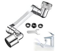 1 Pcs Rallonge de Robinet, Rotatif à 1080°, Filtre Anti-Eclaboussures pour Robinet, avec 2 Modes de Sortie D'eau, Rallonge de Pulvérisateur D'évier, pour Salle de Bains et Cuisine