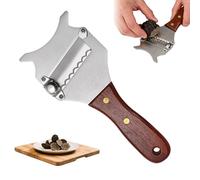 1 PCS Râpe À Truffe,Trancheur de Truffes avec Lame Réglable et Poignée en Bois,Rasoir à Truffe Professionnelle Râpe à Fromage,Truffe Coupes-Fromage,Coupe-Truffe pour Champignons,Fromage,Chocolat,Ail.