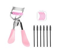 1 Pcs Recourbe-cils en Acier au Carbone 6 Brosses à Cils Brosse à Sourcils Outils de Maquillage Peigne Intégré pour Boucler et Embellir les Cils (Rose)