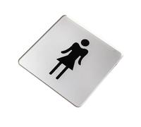 1 Pcs Restroom Plaques Signage Men And Women Toilet WC Be Careful Of Slippery Bathroom Squatting Sitting Prompt(3)
