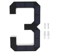 1 Pcs Solar Lighted House Number, LED Address Sign for Home and Shop | ABS PC Housing, solar powered house numbers with Auto Sensor, backlit house numbers for Outdoor Entry