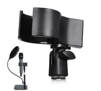 1 Pcs Support Micro Pince Universelle, Support Microphone de Table pour Podcast et Streaming, Adaptateur Réglable pour Smartphone