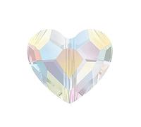 1 pcs SWAROVSKI CRYSTALS Love Bead 5741 heart, 9 x 12 mm Crystal AB (Cristaux Swarovski amour perle 5741 coeur Crystal AB)