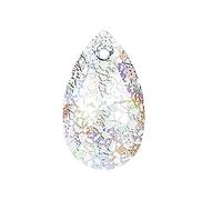 1 pcs SWAROVSKI CRYSTALS pendant pear-shaped 6106 crystal stone with hole, 16 x 9 x 5 mm Crystal White Patina (Cristaux Swarovski Pendentif en forme de poire 6106 en forme Patine blanche cristal)