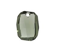 1 pcs SWAROVSKI ELEMENTS pendant Graphic 6685 crystal stone with hole, 19 mm Black Diamond (Swarovski éléments pendentif graphique 6685 pierre de cristal avec trou Gris-noir)