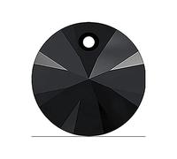 1 pcs SWAROVSKI ELEMENTS pendant XILION 6428 crystal stone with hole, 12 mm Jet Black (Éléments Swarovski Pendentif Xilion 6428 Cristal Stone avec trou Le noir)