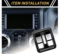 1 Pcs Tableau Bord Fenšºtre Interrupteur Bouton Couverture Garniture Pour Jeep Wrangler Jk Jlu & IllimitšŠ 4 Porte Centre Console Fenšºtre Interrupteur Garniture Abs Carbone Fibre