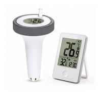 1 PCS Thermomètre flottant-Radio-commandé Numérique Étanche-Écran intérieur portée 60m-Convient pour piscine bassin étang Lumiryn
