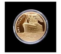 1 Pcs Titanic Navire Pièces De Collection Incident Arts Médaille Plaqué Or Collection De Pièces Souvenirs Et Cadeaux Commémoratif Décor À La Maison Exorciser Les Esprits Maléfiques Argent Dessin Jaspe