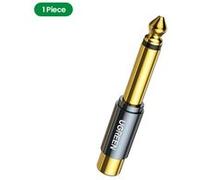 1 pcs Adaptateur Audio 6, 35mm mâle vers RCA femelle vers Jack TS Mono, cuivre pur plaqués or