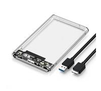 1 PcsTransparent HDD Case SATA to USB 3.0 Hard Drive Enclosure Case External 2.5'' HDD Enclosure for HDD SSD Disk Box Support UASP