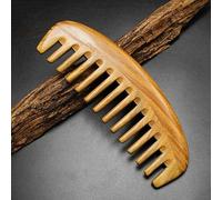 1 peigne à cheveux en bois de santal à dents larges, brosse de massage en bois de santal, peigne naturel