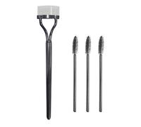 1 peigne à cils en acier et 3 petits peignes à cils, peigne à cils en métal, peigne à cils portable, peigne à sourcils, séparateur de cils, brosse à mascara, outils cosmétiques
