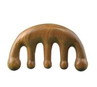 1 peigne de massage de 10 cm - Peigne à cinq dents larges pour massage du cuir chevelu et coiffage
